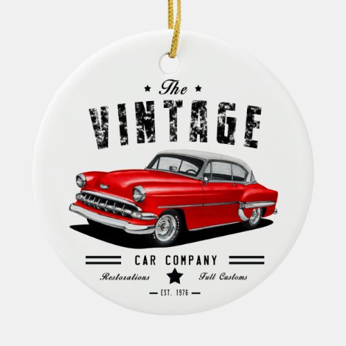 Vintage Bel Air company Ceramic Ornament