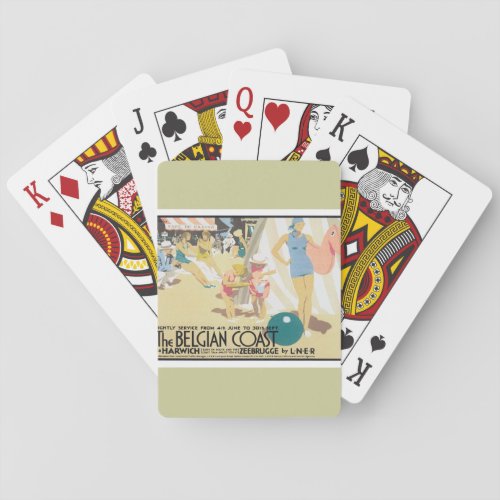 Vintage Belgian Coast Belgium Poker Cards