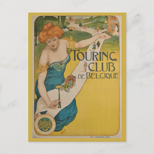 Vintage Belgium Touring Club de Belgique Travel Postcard