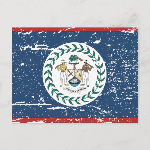 Vintage Belize Flag Postcard