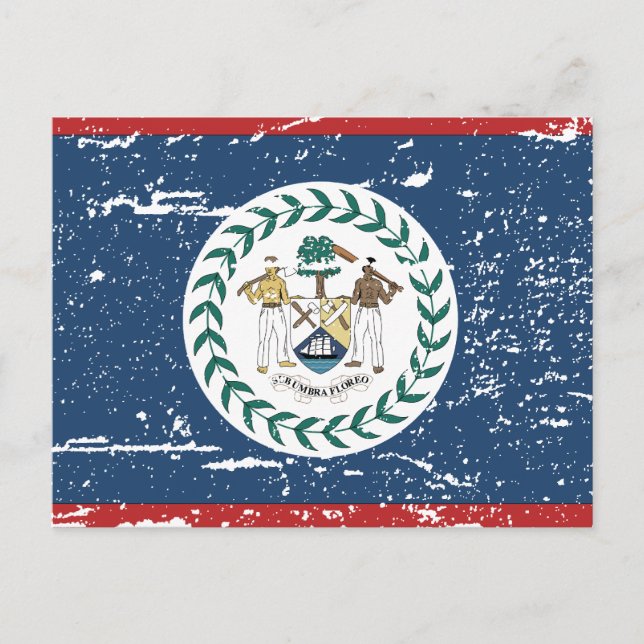 Vintage Belize Flag Postcard (Front)