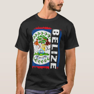 Vintage Belizean Flag Belize Pride Roots Heritage T-Shirt