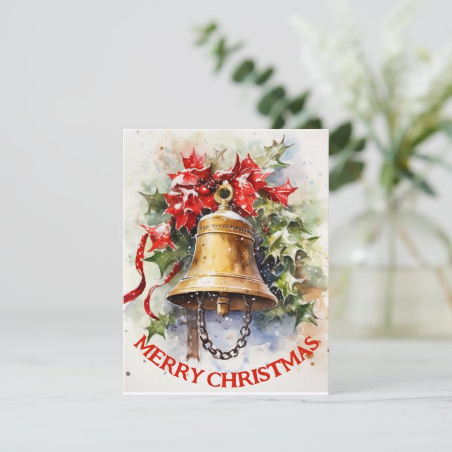 Vintage Bell - Christmas Card (Standing Front)