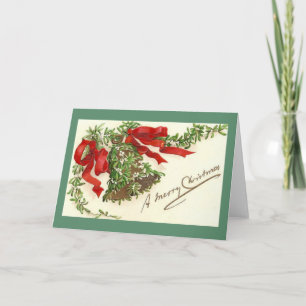 Vintage Bell Christmas Greeting Card