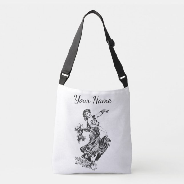 Vintage Belly Dancer Crossbody Bag (Front)