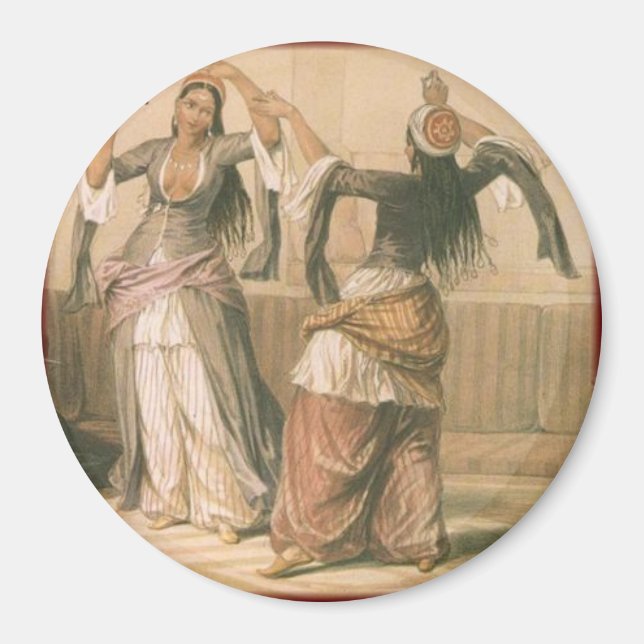 "Vintage Belly Dancers" Magnet (Front)