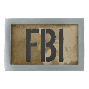 Vintage belt buckle for men   FBI customizable