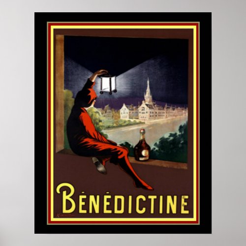 Vintage Benedictine Cognac Ad by Cappiello 16x20 Poster