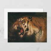 Vintage Bengal Tiger Big Cat Roaring, Wild Animal (Front/Back)