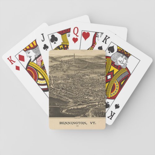 Vintage Bennington Vermont Map Poker Cards