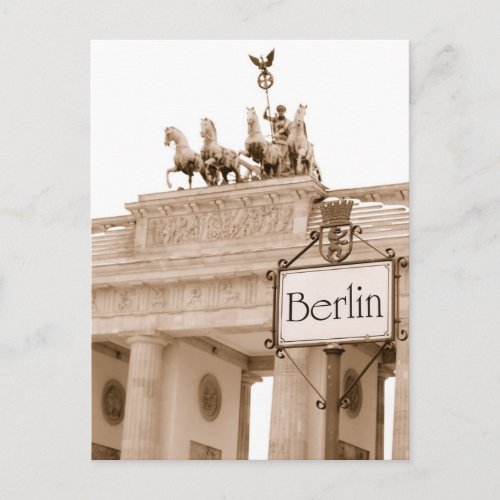 Vintage Berlin design Postcard
