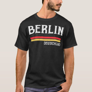 Vintage Berlin German Flag Colors Deutschland T-Shirt