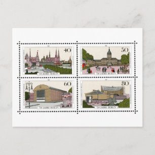Vintage Berlin, Germany, Landmark Postage Stamp Postcard