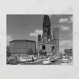 Vintage Berlin Kaiser Wilhelm Memorial church Postcard