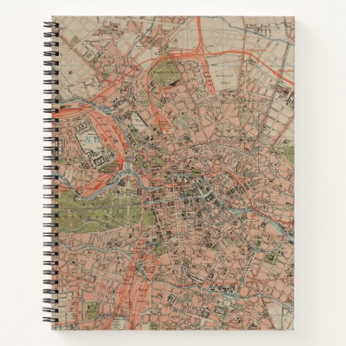 Vintage Berlin Map Notebook