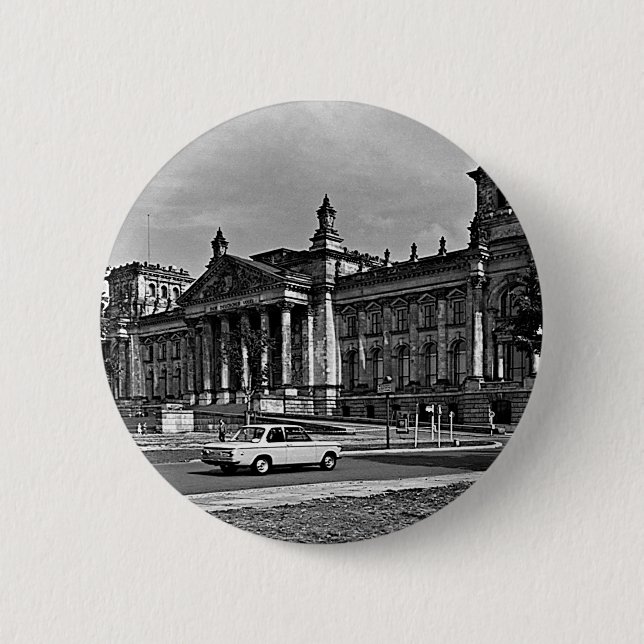 Vintage Berlin Reichstag parliament house Mouse Pa Button (Front)