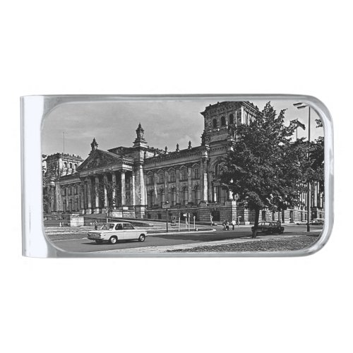 Vintage Berlin Reichstag parliament house Mouse Pa Silver Finish Money Clip