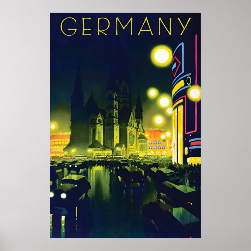 Vintage Berlin Travel Poster (1927) Kaiser Wilhelm