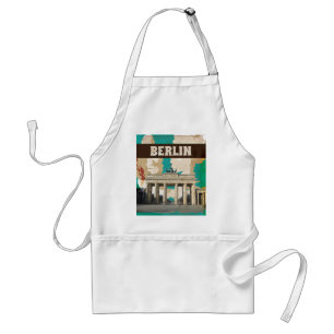 Vintage Berlin Travel Poster Adult Apron