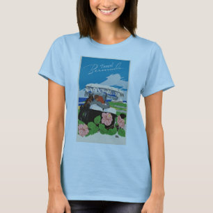 Vintage Bermuda Travel Art Ilustration T-Shirt