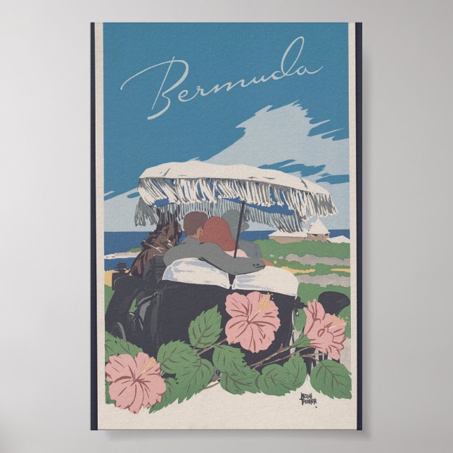 Vintage Bermuda Travel Poster (Front)