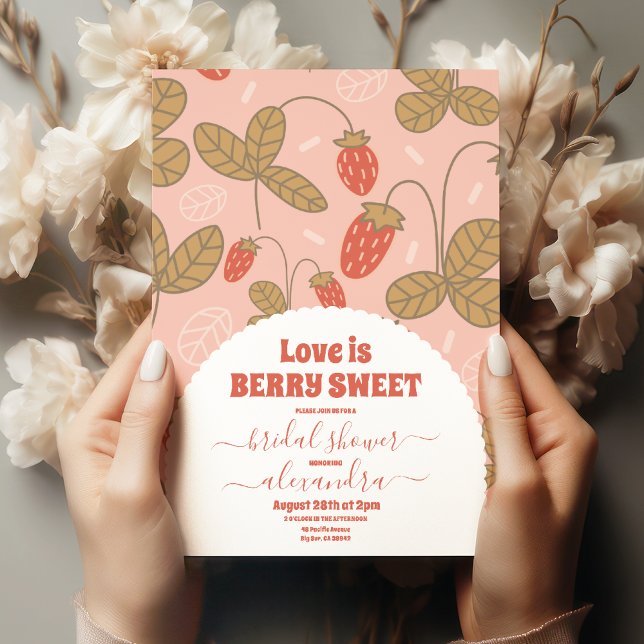 Vintage Berry Sweet Bridal Shower Invitation (Creator Uploaded)