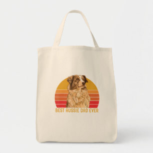 Vintage Best Aussie Dad Ever Papa Australian Sheph Tote Bag