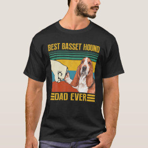 Vintage Best Basset Hound Dad Ever Great For Daddy T-Shirt