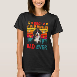 Vintage Best Bernese Mountain Dad Ever Cute Dog Su T-Shirt