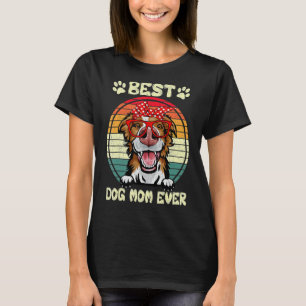 Vintage Best Border Collie Mom Ever Dog Mama Moth T-Shirt