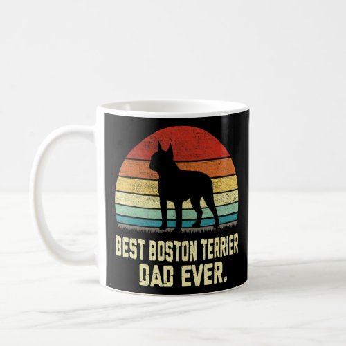 Vintage Best Boston Terrier Dad Ever  Dog  Coffee Mug