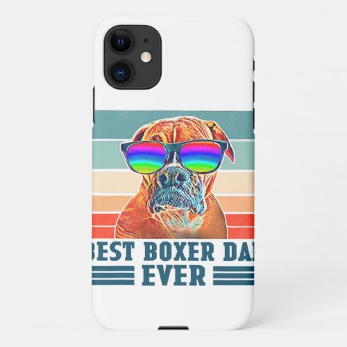 Vintage Best Boxer Dad Ever Dog Lover Gift iPhone 11 Case