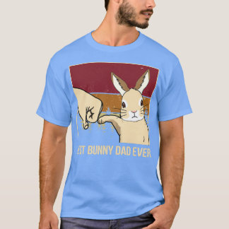 Vintage Best Bunny Dad Ever Fathers Day Gift T-Shirt