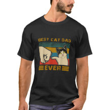Vintage Best Cat Dad Ever Bump Fit