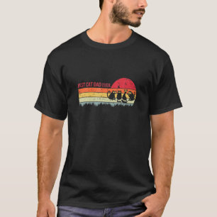 Vintage Best Cat Dad Ever  Cat Daddy Cat T-Shirt
