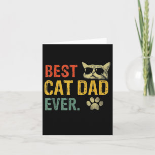 Vintage Best Cat Dad Ever Cat Daddy Gift Card