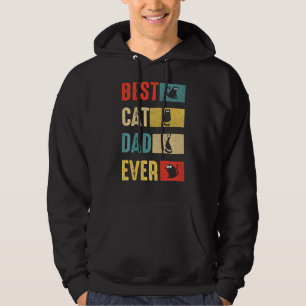Vintage Best Cat Dad Ever Fathers Day From Daught Hoodie