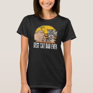 Vintage Best Cat Dad Ever Retro Father's Day Men D T-Shirt