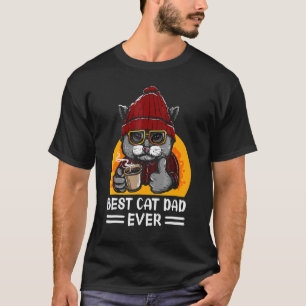 Vintage Best Cat Father Dad Ever Cat Daddy Father T-Shirt