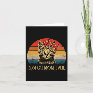 Vintage Best Cat Mom Ever Fun Mother's Day Cat Mom Card