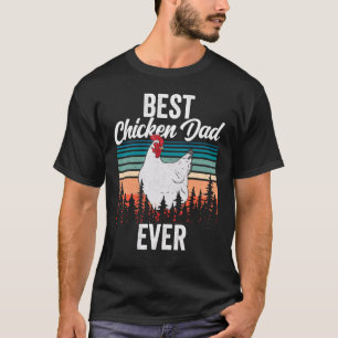 Vintage Best Chicken Dad Ever Fun Chicken Daddy Fa T-Shirt