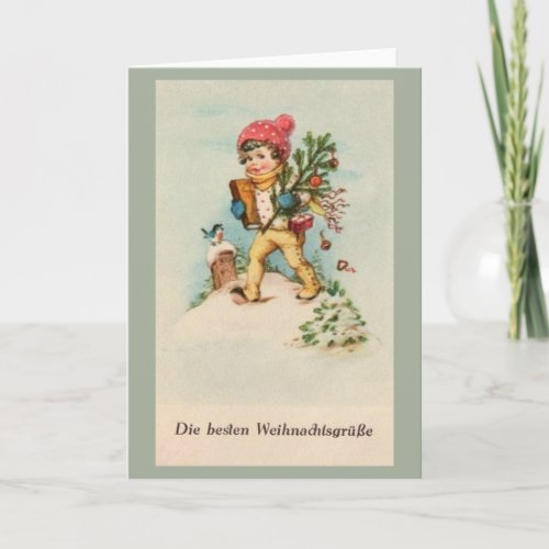 Vintage Best Christmas greetings German Christmas Card