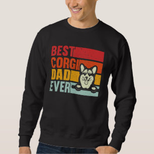 Vintage Best Corgi Dad Ever Dog Corgi Sweatshirt