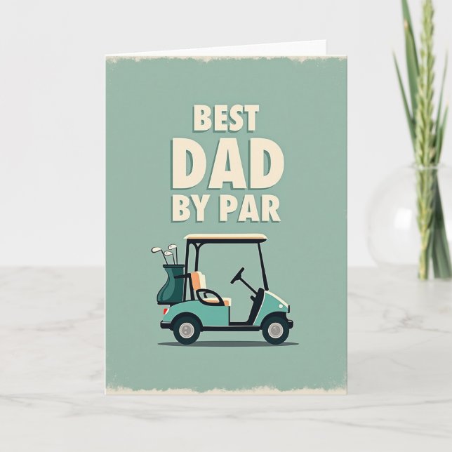 Vintage Best Dad By Par Card (Front)