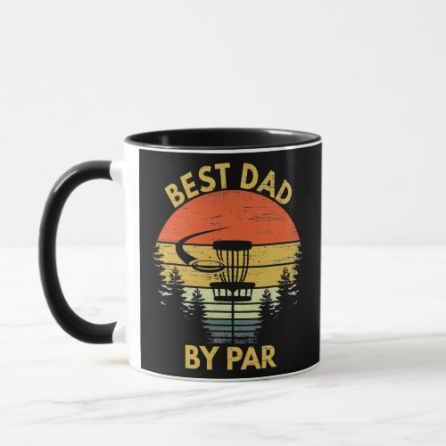 Vintage Best Dad By Par Disc Golf Fathers Day Mug