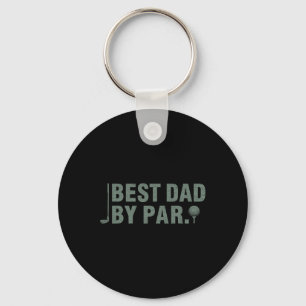 Vintage Best Dad By Par Father&#; s Day Golfing Bi Keychain