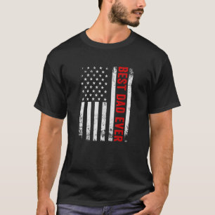Vintage Best Dad Ever American Flag Father's Day T-Shirt