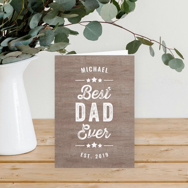 Vintage Best Dad Ever Custom Father's Day Card (Creator Uploaded)