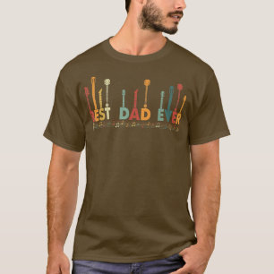 Vintage Best Dad Ever Daddy Guitar Fathers Day Ret T-Shirt