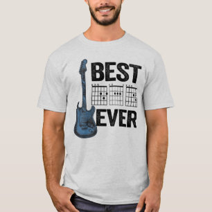 Vintage Best Dad Ever Guitar Rock Music Player T-Shirt